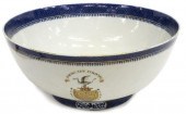 CHINESE EXPORT ARMORIAL PORCELAIN PUNCH