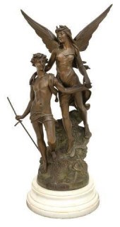 FRENCH SPELTER STATUE AFTER BRUCHON,