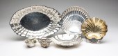 SIX STERLING SILVER DISHES. American,