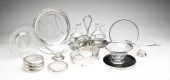 GROUP OF STERLING SILVER AND GLASS ITEMS.