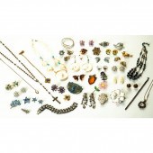 ASSORTED VINTAGE COSTUME JEWELRY. Mid-late
