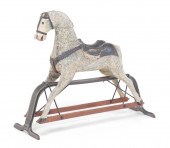 GERMAN ROCKING HORSE. Late 19th-early