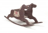 AMERICAN PAINTED ROCKING HORSE. Ca.