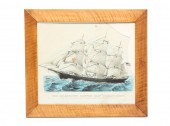 CURRIER AND IVES DREADNOUGHT SHIP