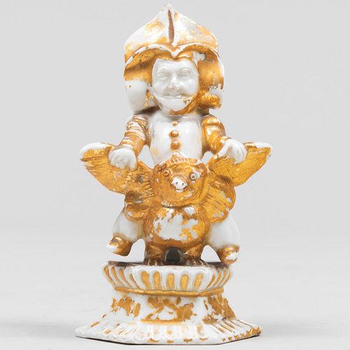 EARLY MEISSEN GILT DECORATED PORCELAIN 3bd544