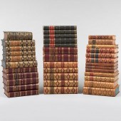 GROUP OF THIRTY-FIVE LEATHERBOUND BOOKS