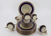 LENOX SILVER PORCELAIN SERVICE. To include