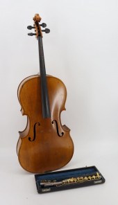 ANTIQUE SIGNED CELLO TOGETHER WITH A