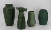 HAMPSHIRE POTTERY MATTE GREEN VASE WITH