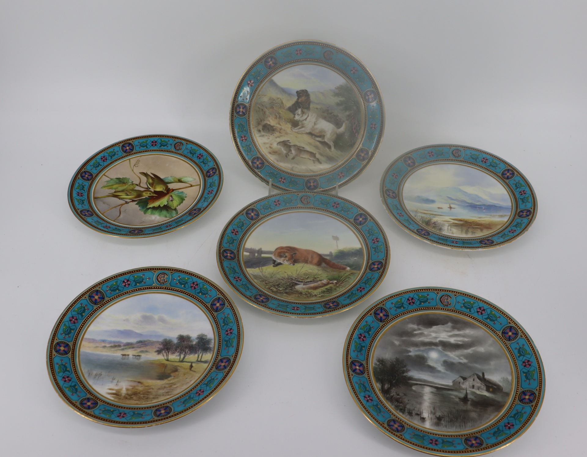 6 ROYAL WORCESTER HAND PAINTED 3bde09