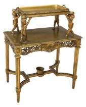 LOUIS XVI STYLE GILTWOOD TRAY-TOP SERVICE