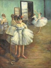 PAINTING AFTER EDGAR DEGAS, THE DANCE