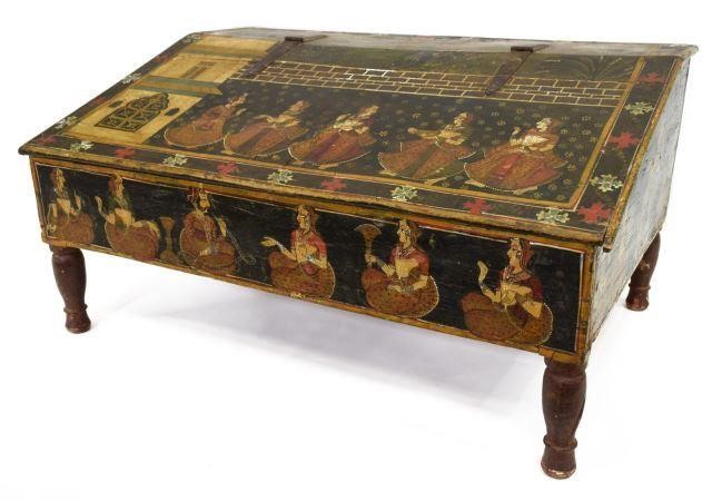 INDO-PERSIAN LACQUERED PAINTED