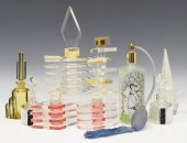 (9) VINTAGE GLASS & LUCITE PERFUME SCENT