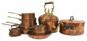 (10) COLLECTION OF FRENCH COPPER KITCHEN