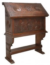HIGHLY CARVED FRENCH CABINET, 19TH C.Highly