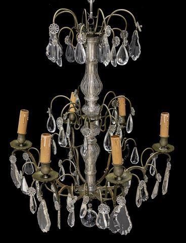 FRENCH CRYSTAL METAL SIX LIGHT 3c0be5