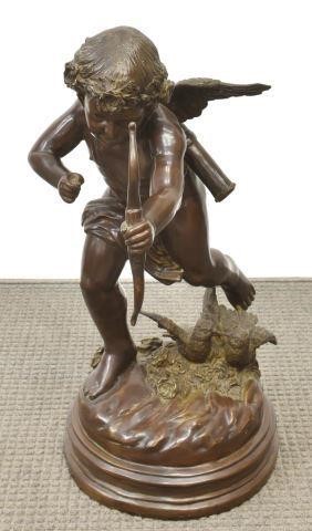 LARGE PATINATED BRONZE CUPID AFTER 3c0cb1