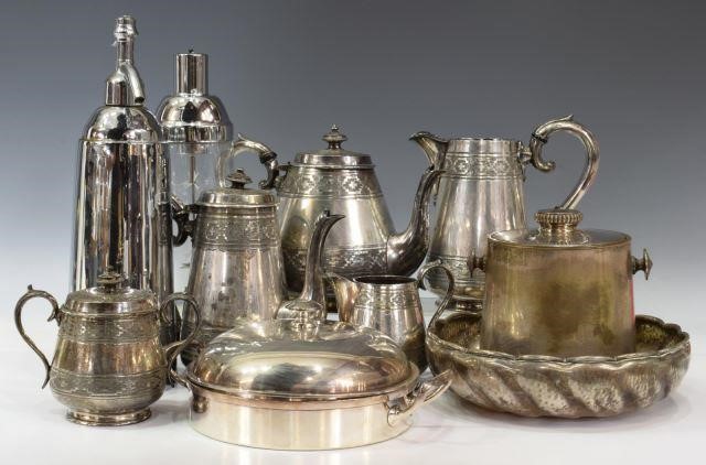 (14) COLLECTION SILVER PLATE & METAL