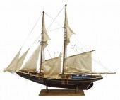 LECLERC WOOD MODEL OF BLUENOSE SHIP