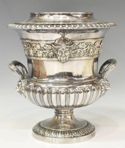 LARGE SILVER PLATE URN FORM WINE 3c107d