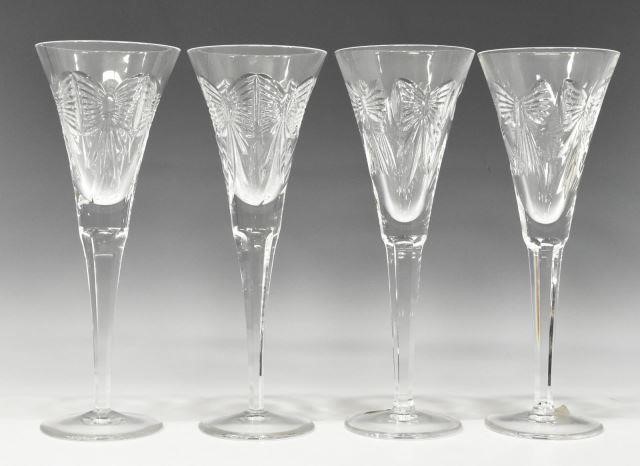  4 WATERFORD CUT CRYSTAL CHAMPAGNE 3c1278