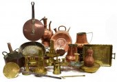 (24) FRENCH BRASS & COPPER HOUSEHOLD