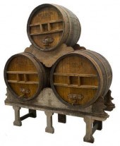 FRENCH THREE STACK COGNAC BARRELSFrench