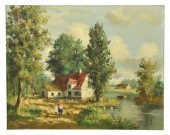 A. VANDENDRIES (20TH C.) COUNTRY LANDSCAPEFramed