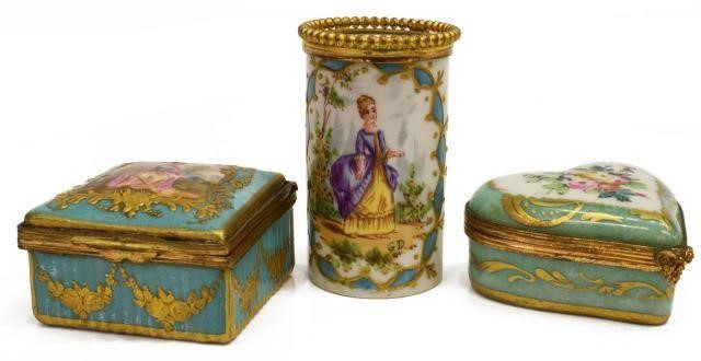  3 CONTINENTAL HAND PAINTED PORCELAIN 3c14b9
