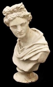 NEOCLASSICAL CAST IRON BUST OF APOLLONeoclassical