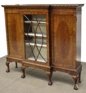 CHIPPENDALE STYLE MAHOGANY BREAKFRONT