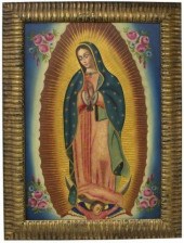 FRAMED DECORATIVE PAINTING OUR LADY