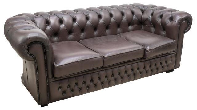 ENGLISH CHESTERFIELD BUTTONED LEATHER 3c1778