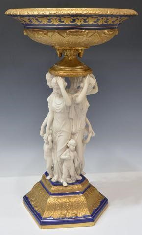 LARGE NEOCLASSICAL COMPOTE W/ PARIAN
