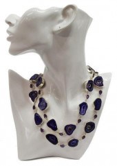AMETHYST GEODE & FACETED STONE 925 SILVER