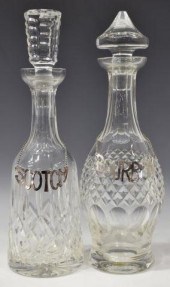 (2) WATERFORD CUT GLASS DECANTERS W/