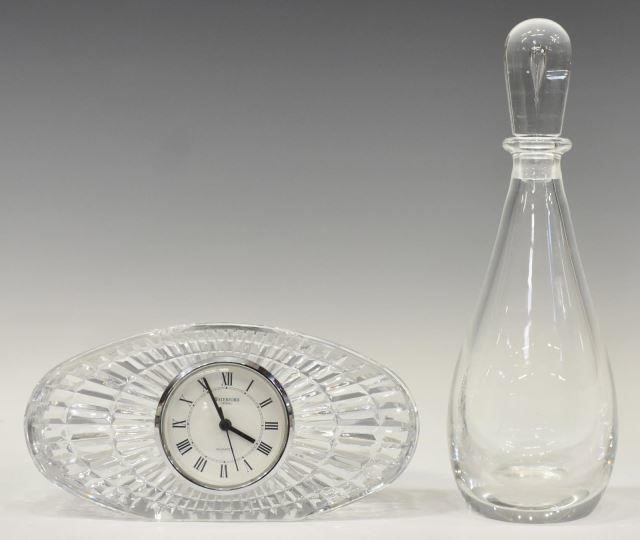  2 WATERFORD CRYSTAL CLOCK STEUBEN 3c1e66