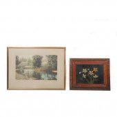 TWO FRAMED PIECES. American, 1st quarter