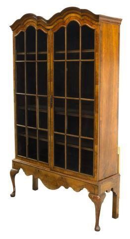 QUEEN ANNE STYLE BURLWOOD BOOKCASE 3bf9d9
