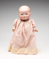 GERMAN BISQUE HEAD DOLL. Early 20th