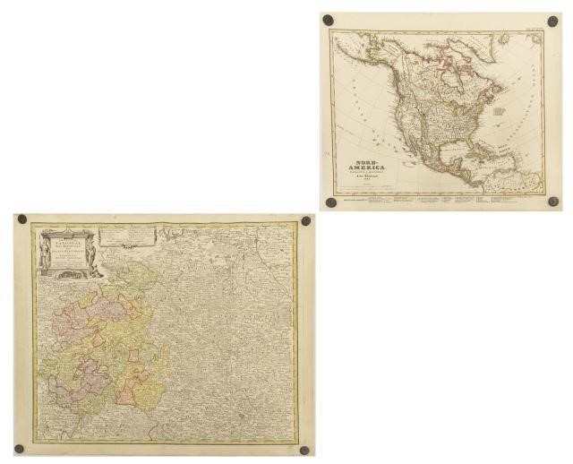 (2) UNFRAMED GERMAN MAPS, SAXONY