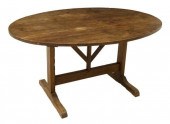 FRENCH OAK TILT-TOP TABLE, 19TH C.French