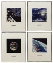 (4) PHOTOGRAPHIC PRINTS OF SPACE BY