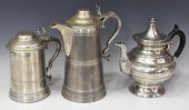 (3) ANTIQUE PEWTER VESSELS, THOMAS GIFFIN