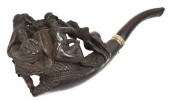 FIGURAL CARVED BAWDY MEERSCHAUM PIPEFigural