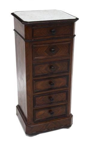 FRENCH MARBLE TOP ROSEWOOD BEDSIDE 3c00e8
