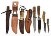 (8) FIXED BLADE KNIVES, SOME GERMAN