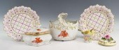 (6) HEREND HAND-PAINTED PORCELAIN DECORATIVE