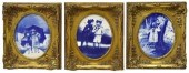 (3) FRAMED ROYAL DOULTON STYLE PLAQUES
